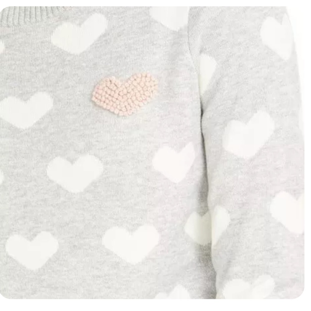 Charter Club Heart Sweater, S - Picture 2 of 6